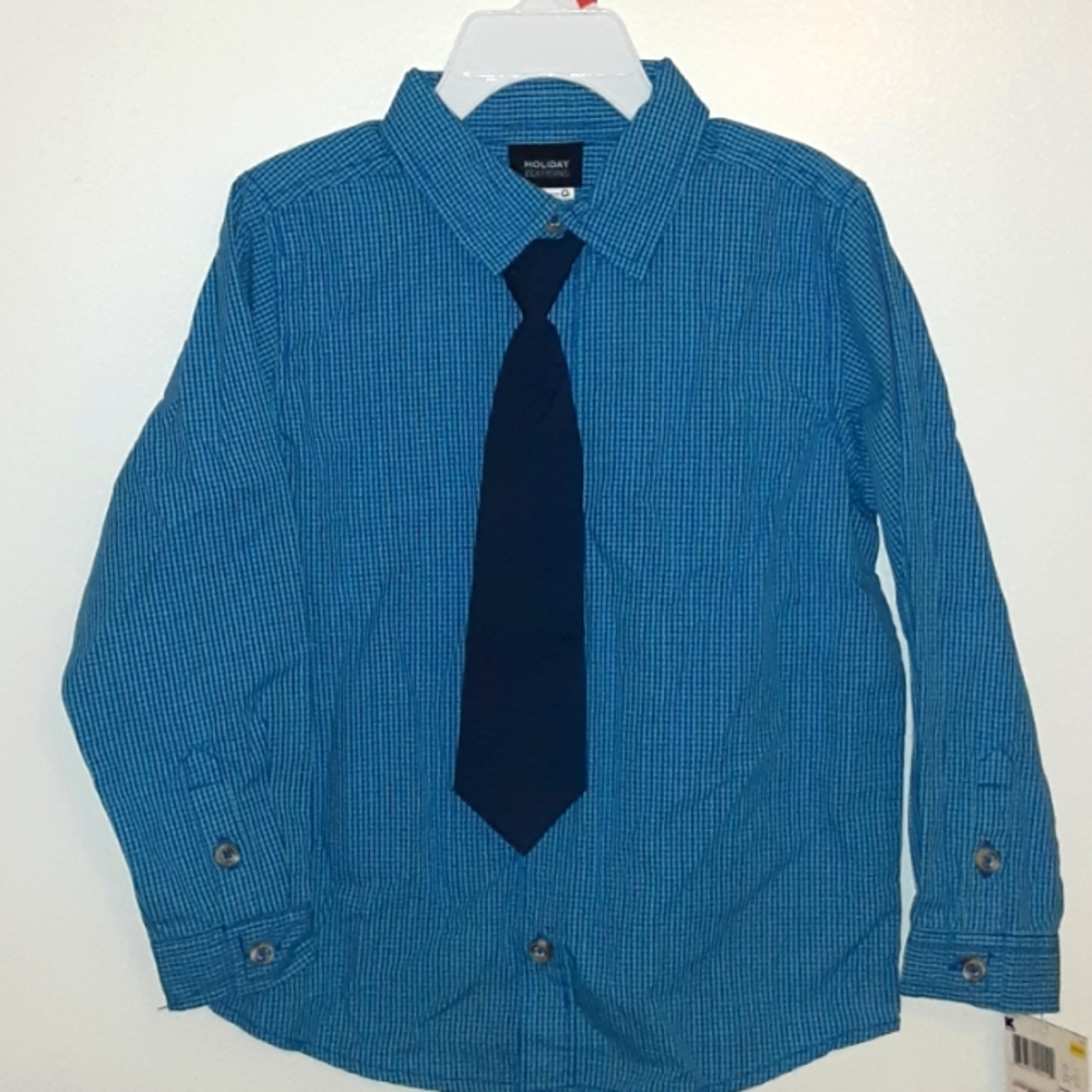 Boys dress shirt and tie